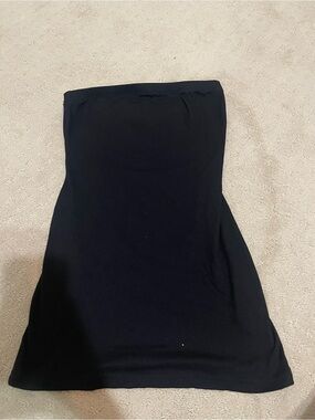 Strapless Black Knit Tube Dress - Women's Classic Style